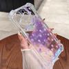 Blue And Pink Butterfly Flower Pattern Transparent Phone Case For iPhone 17 Air 16 15 14 13 12 11 Pro Max XS XR X 14 Plus Cover