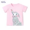 Cartoon Rabbit Girls' Baby Children Summer Infant Children's Clothing Birthday Gift T-Shirt Cute