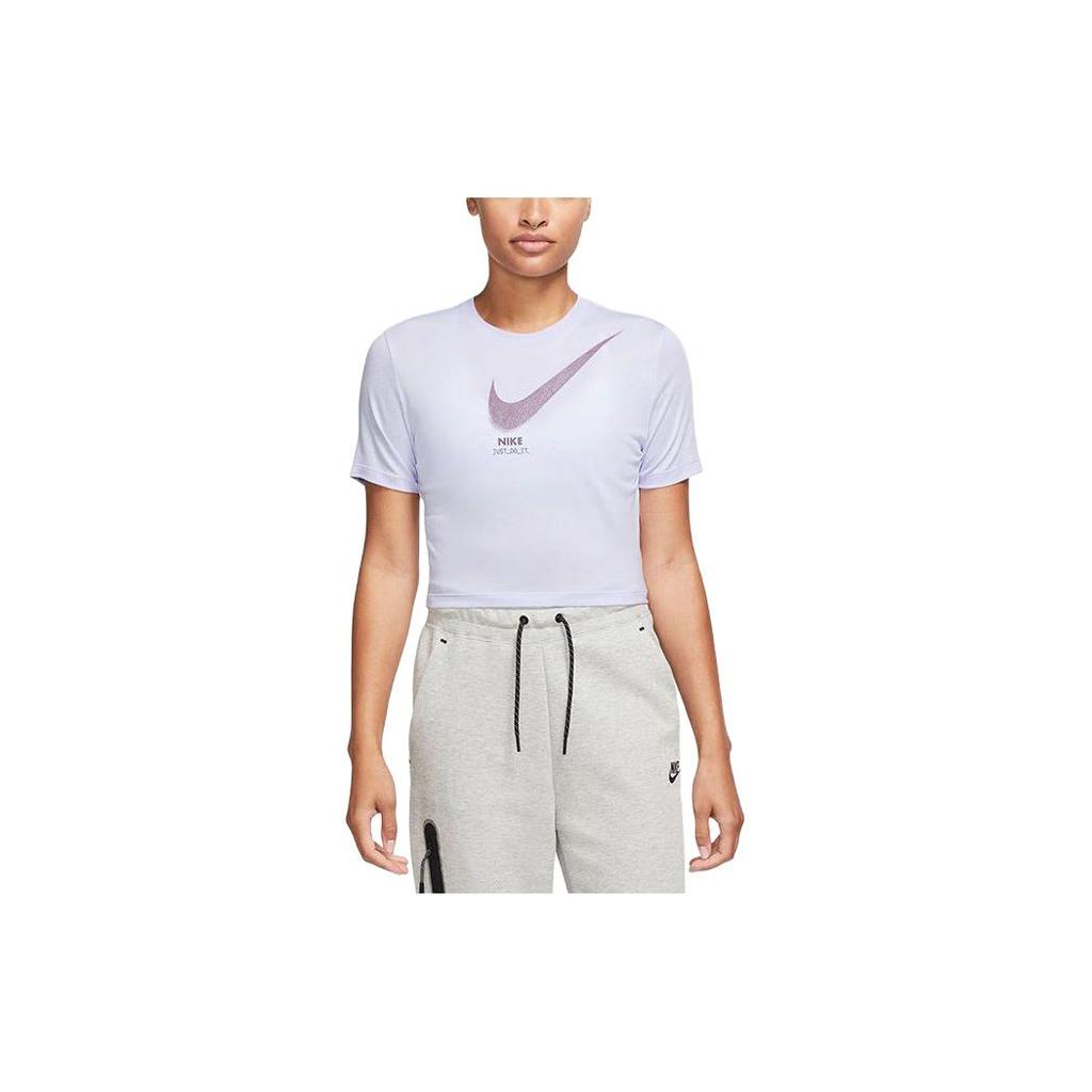 New Nike Crop Tops Women's Purple DZ3750-536