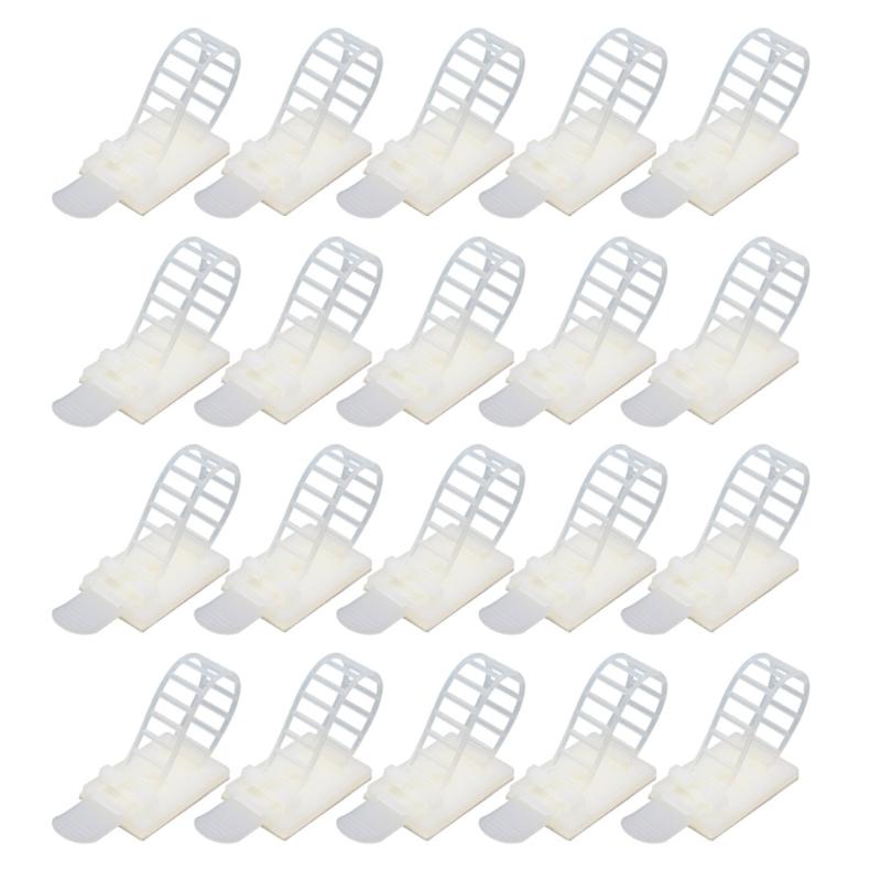 100pcs Self Adhesive Cable Holders Multifunction  Cable clip  Adjustable for Neat & Tidy Wire Arrangement at Home or Office