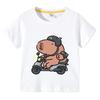 Capybara Kids Tshirt Children animal Tees Cartoons Clothes Kid Girl Boy Cute Capybaras Lovely T Shirt Baby Casual Top Clothes