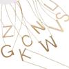 Minimalist Gold Plated Titanium Steel English Letter Pendant Necklace