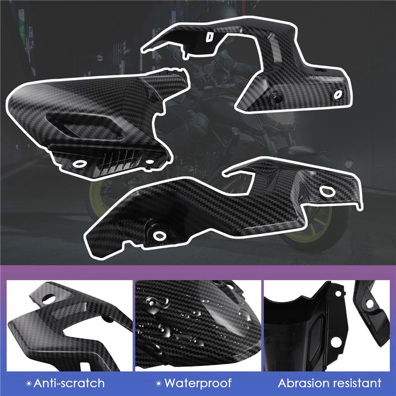 

A16P-Motorcycle Front Headlight Fairing Bracket Front Panel Fairing Cover For FZ-07 MT-07 FZ07 MT07 2018 Carbon Fiber Pattern