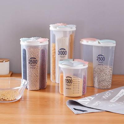 Grano Miscellaneo Organizzatore da Cucina Contenitore Serbatoio per Cereali Contenitori in Plastica Multifunzionale Contenitore per Alimenti Scatola a Prova di Umidità
