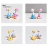 Car Dashboard Ornament 4Pcs Mini Cartoon Duck Figurines, Cute Polka-dot Pajamas Statues, Multi-functional Accessory Macaron Animal Ornaments