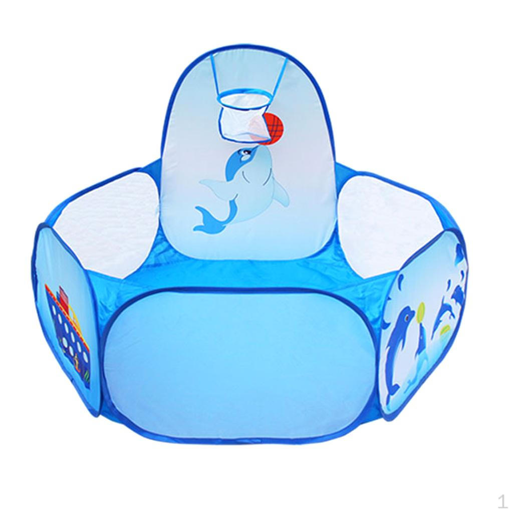 

Палатка для бассейна, игровой домик, манеж с баскетбольным кольцом. Развивающая игра: ползать, ходить, прыгать, играть.