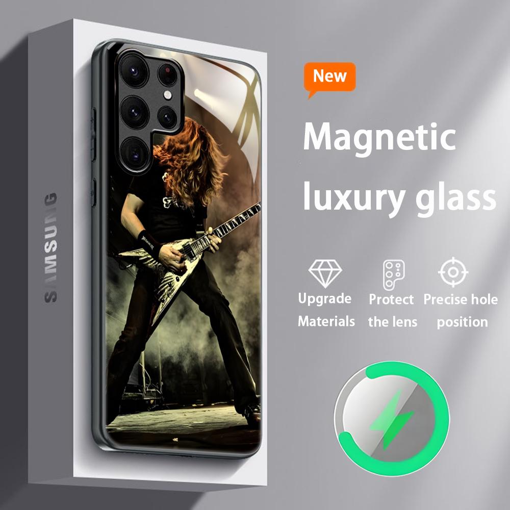 

Cool Band Megadeth Phone Case For Samsung S25 S24 S23 S22 S21 S20 Plus Ultra Note20 Glass Magnetic Case Samsung S25