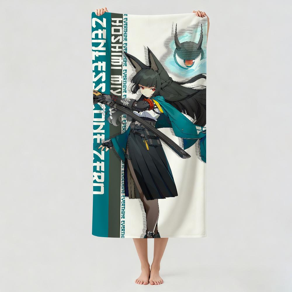 Game Zenless Zone Zero Miyabi Towel Drying Bath Towel Applicable To Light Swimming Camping Yoga Beach Out
