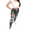 Women's Skinny Ripped Trendy Jeans Distressed Stretchy Denim Pants
