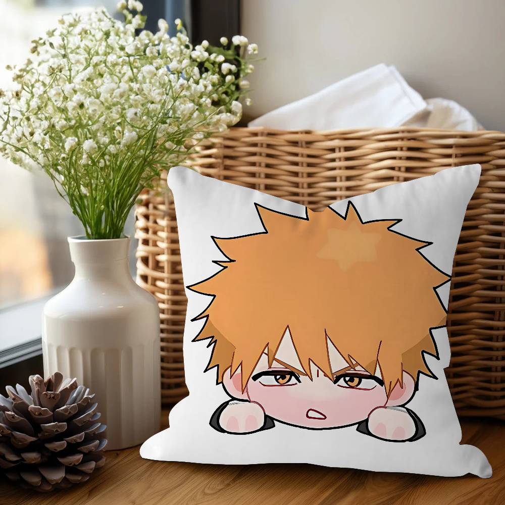 Kurosaki Ichigo Personalized Picture Text Home Decorative Pillows Household Gifts 45x45cm
