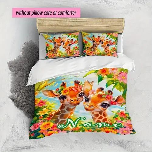Comforter Giraffe Giraffe Background Theme Suitable For Children Kids And Adults Soft Warm Comfortable Breathable