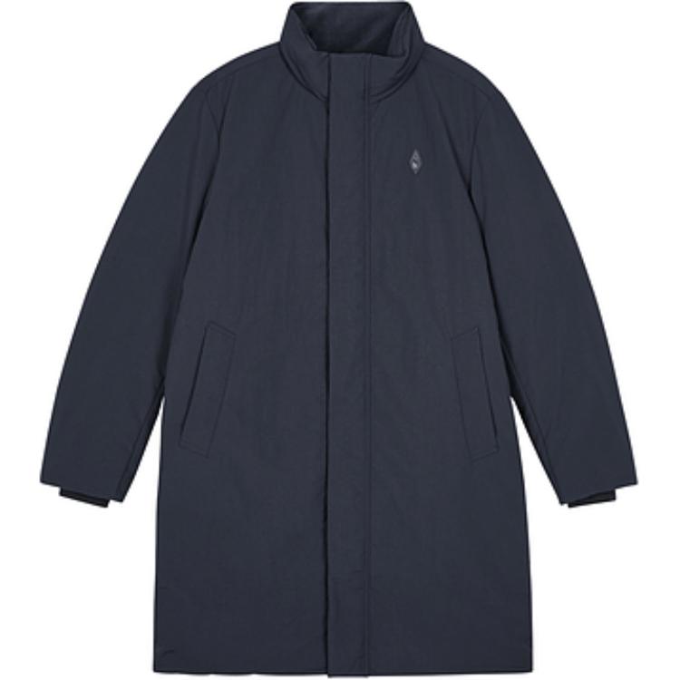 Skechers Yazan Series Warm Windproof Woven Stand Collar Down Jacket Men Jacket Navy-Blue L423M174-002Z M