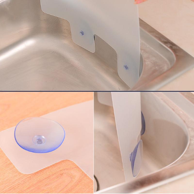 Cute Panda Water Splash Guard Baffle Board Kitchen Organizer Shelf Wall Shelf Sucker Splash Water Baffle Wash Basin Sink Board