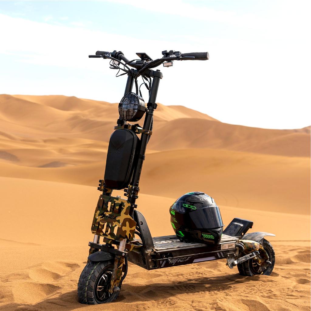 GSPACE Mars 11 GTR Skládací terénní EScooter pro dospělé 2000W*2 Motor 72V45Ah Baterie 11palcové terénní pneumatiky Elektrická koloběžka