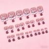 Full Cover Short Press On Toe Nails 96Pcs/Box Red High Saturation Fake Toe Nails for Home DIY Salon Foot Nail Decor