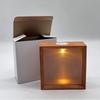 Decorative Display Case with Led Light Handmade 3D Picture Frame Wood DIY Nightlight  Tabletop