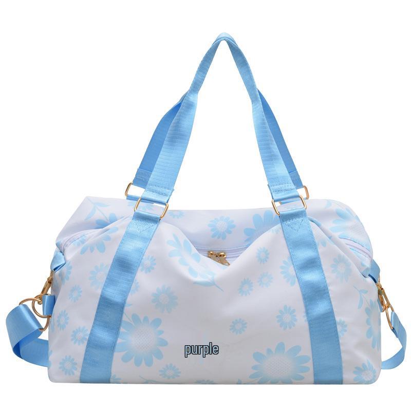 Lightweight Large Capacity Cow Print Travel Duffle Bag for Short Business Trips and Gym Use