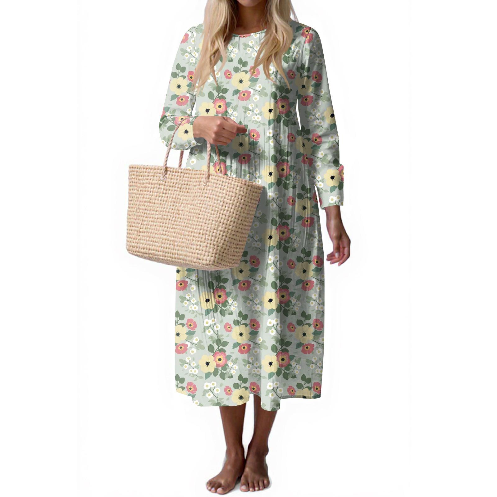 

Women s Fashion Casual Sleeveless Round Neck Solid Color Elegant Temperament Dress XL