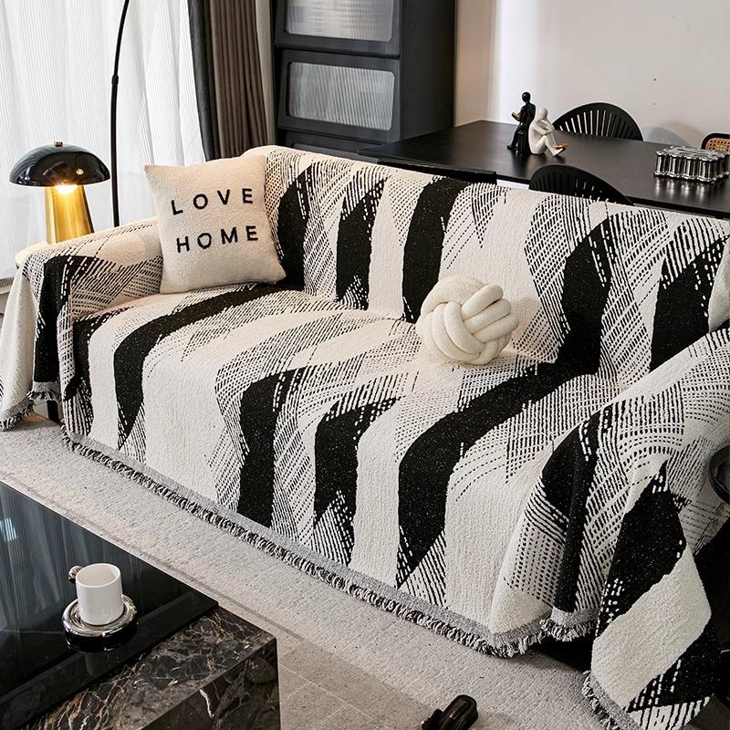 Simple Half-edge Velvet Sofa Cover Cloth Towel, Autumn and Winter Anti-cat Scratch Sofa Cover 2025 New All-inclusive One-piece Blanket