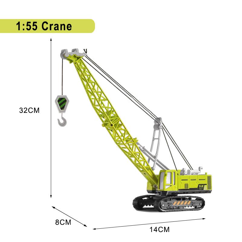 Zabawki pojazdy budowlane dla chłopców Stop+Plastik Model Ciągnika Koparki Spycharki Dźwigu Ciężarówki Odlewany Model Kolekcja Dziecięca Prezenty