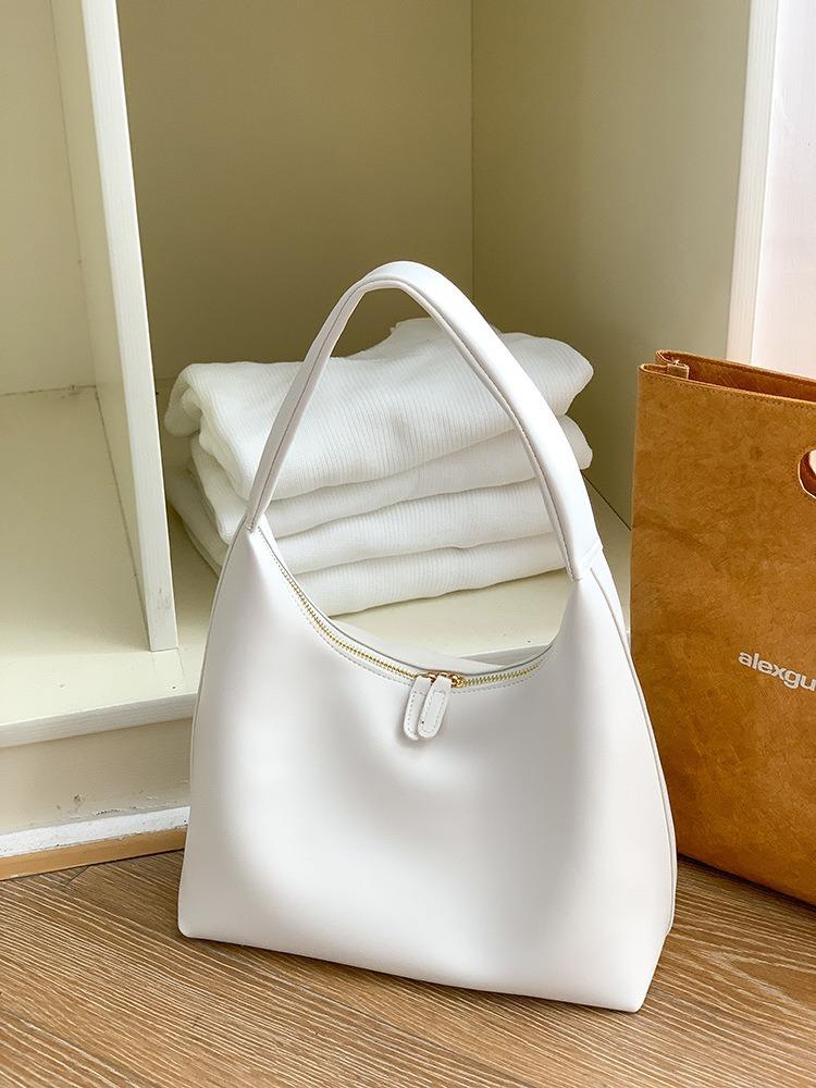 Soft pitot bag women 2025 retro simple fashion shoulder dumpling bag niche design large capacity