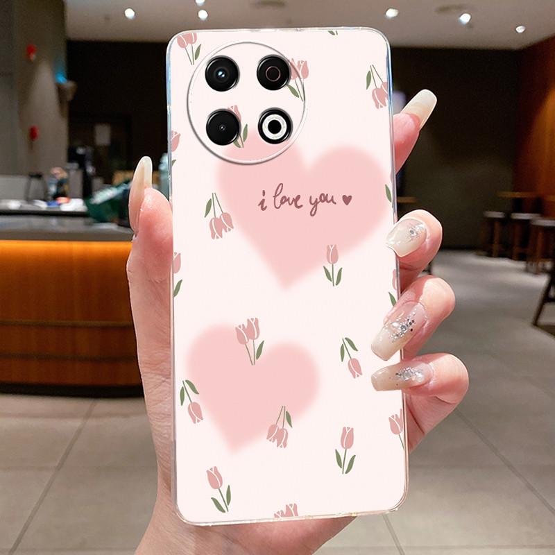Jelly Case For Tecno Spark 30 Pro KL7 Fundas Flower Butterfly Bow Phone Case Spark 30pro 4G Soft Silicone Transparent TPU Cover