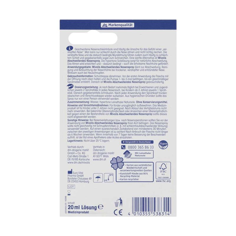 Mibolis Salt Nasal Spray 20ml