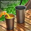 Titanium Alloy Outdoor Drinking Cup Durable Camping Hiking Use Cups New Frosted Texture Beer Mug