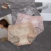 Mutandine con fiori di pizzo cavo Lingerie sexy senza cuciture da donna Slip con rialzo per fianchi taglie forti Mutandine sanitarie traspiranti Biancheria intima per dormire