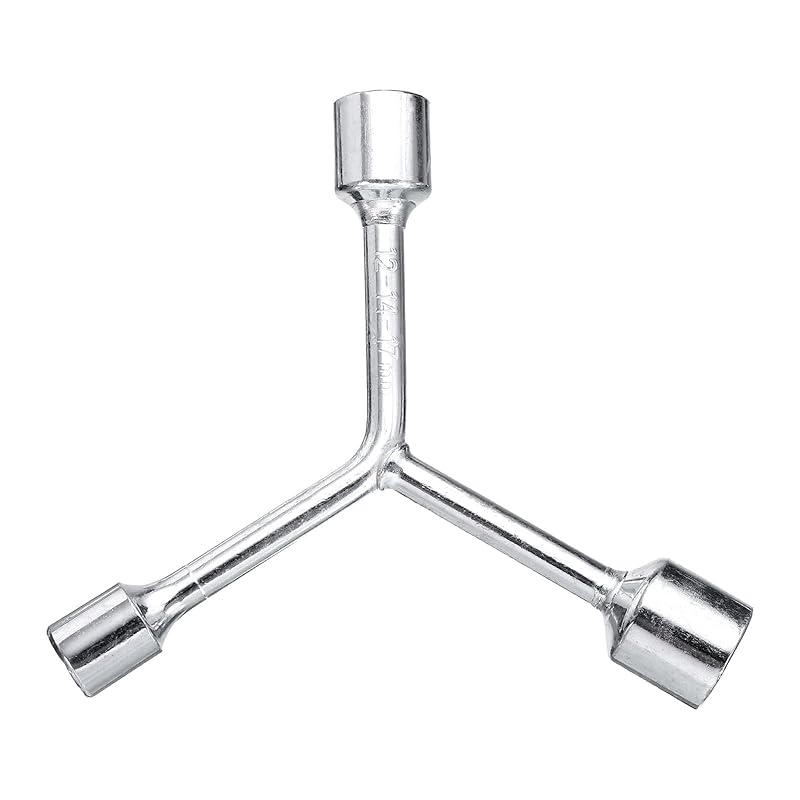 

uxcell Y-shaped 3-way socket wrench 12mm 14mm 17mm Y type 6-point inner hexagon spanner bike hex wrench torque spanner bicycle cycling repair hardware