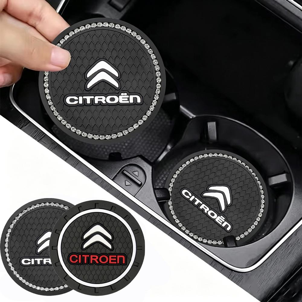 valve core Car Coaster Water Cup Bottle Holder Anti-slip Pad Mat Silica Gel Waterproof For Citroen Picasso C3 Aircross C5 Xsara