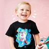 Summer Cartoon Booba Print T-Shirt for Kids Boys Girls Casual Round Neck Short Sleeve Design Perfect for Toddlers Everyday Wear Holidays