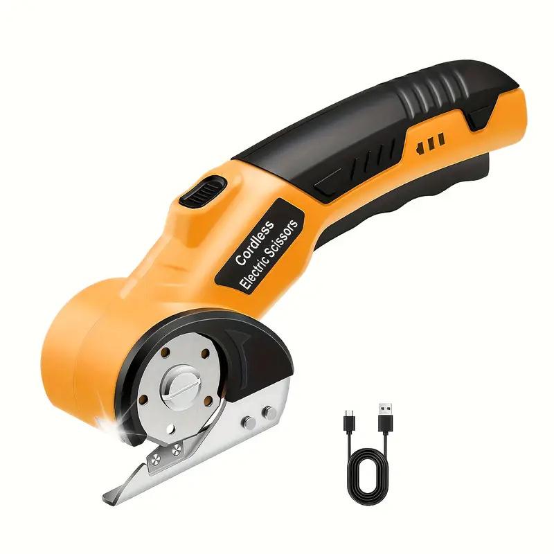 4.2V Electric Handheld Round Knife for Trimming and Cutting Fabric, Carpet, and Leather.