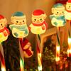 Solar Christmas Lawn Lights Santa Snowman Stake Lamps for Yard Outdoor Warm White LED Garden Lighting