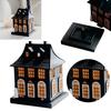 Ghost Incense Burner House Shape Resin Haunted Mansion Cone Incense Burner Halloween Decoration Home Fragrance Ornament