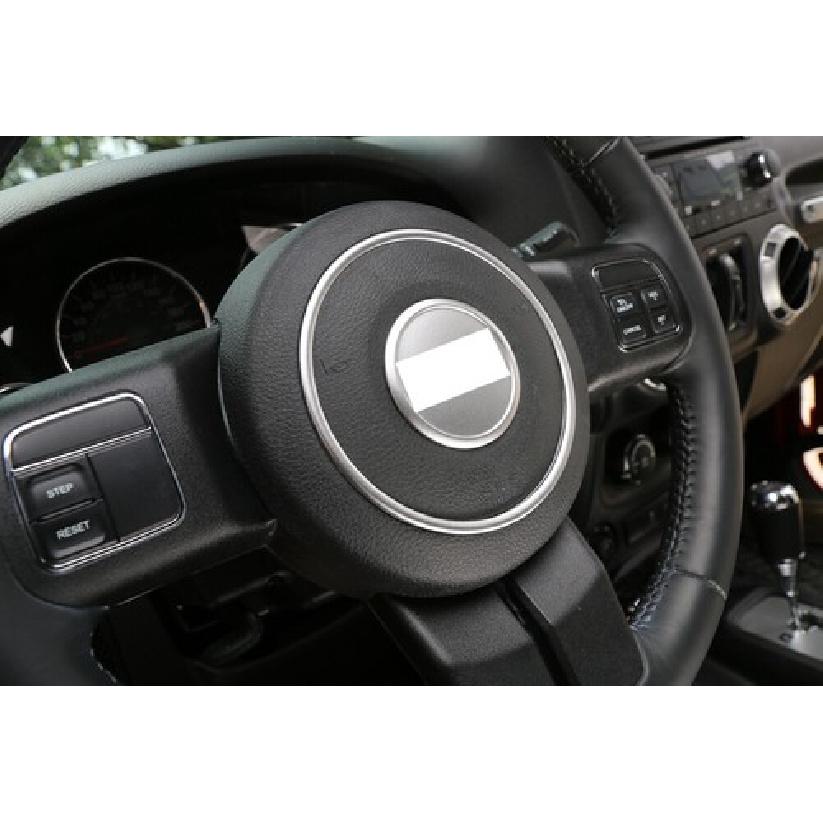 Steering Wheel Center Cover Trim Frame For Jeep Wrangler JK Compass 2011+ Silver