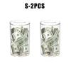 Modern Acrylic Money Jar Piggy Bank Child-Safe Unopenable Design Transparent Coin Savings Container Home Decor Desk Organizer