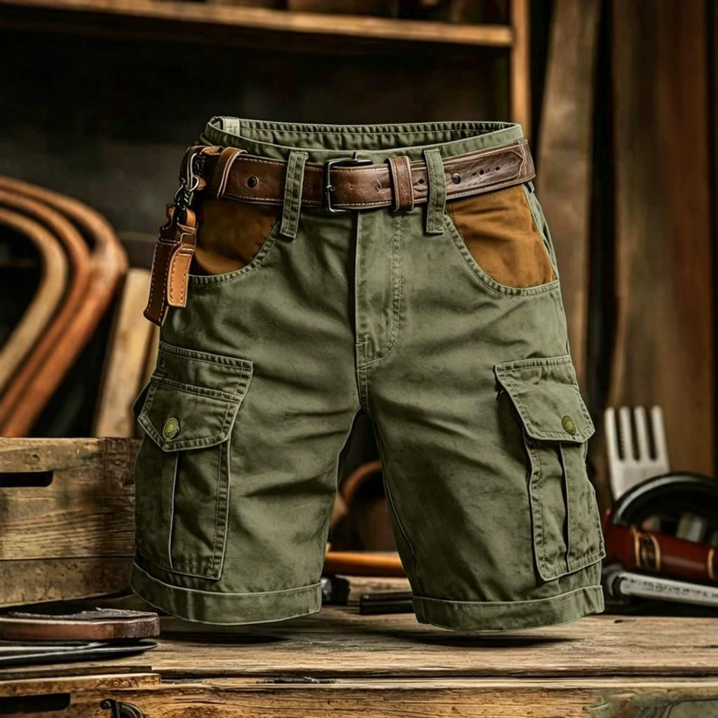 2026 Trendige Herren Mehrfarbige Lässige Outdoor Amerikanische Arbeitskleidung Kurze Hose mit Mehreren Taschen Herren Mode Shorts Hosen