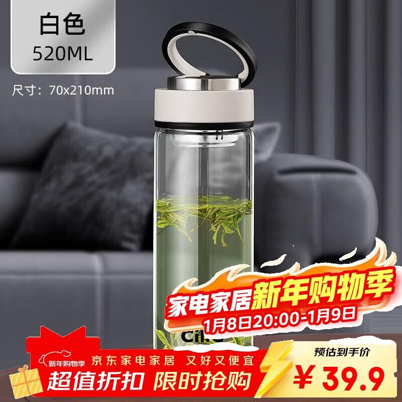 Xile Glass Tea Infuser Water Bottle