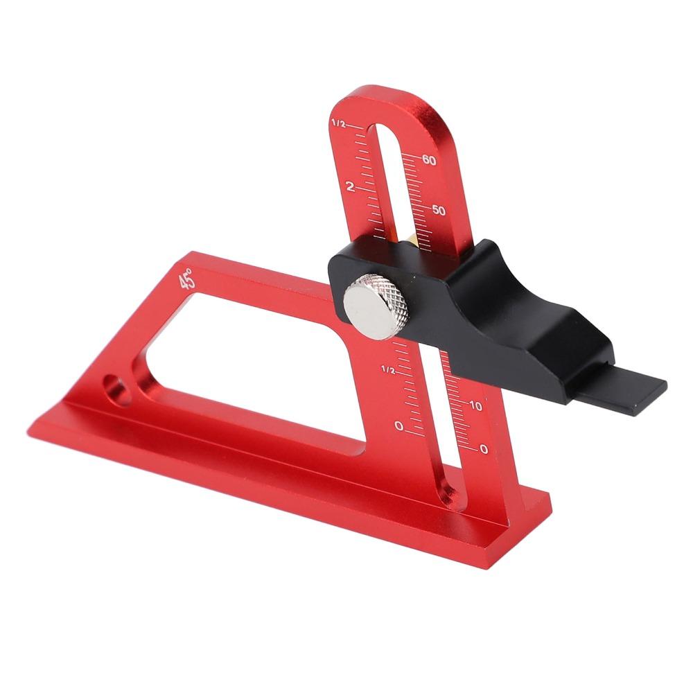 0-60mm Range Table Saw Height Gauge 45 Degree Angle Setting Gauge  for Table Saw and Drill Press
