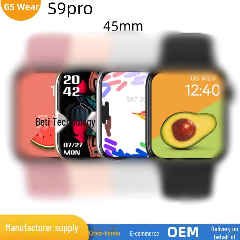 

Умные часы S9PRO: Трансграничный фитнес-трекер с функциями NFC, пульсометра, кислорода в крови и звонков S9PRO Black - Foreign