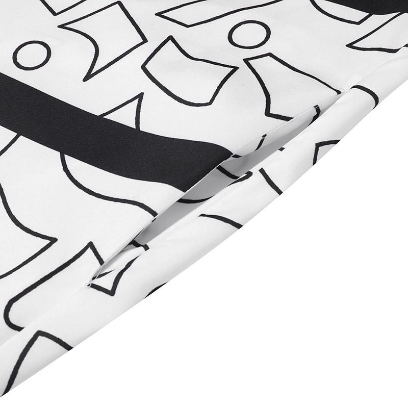 Oversized Women Casual Round Neck 3/4 Sleeve Striped Print Loose Maxi Ruffled Dress