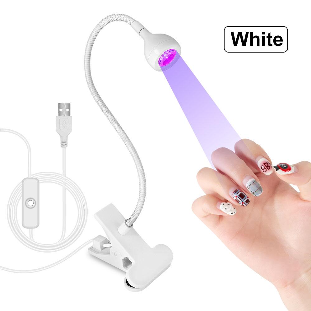 Nageltrockner-Licht UV-Nagellampe 395 nm Wellenlänge Clip-on Schreibtisch Mini USB für Gelnägel Ongle Maniküre Salon Werkzeuge