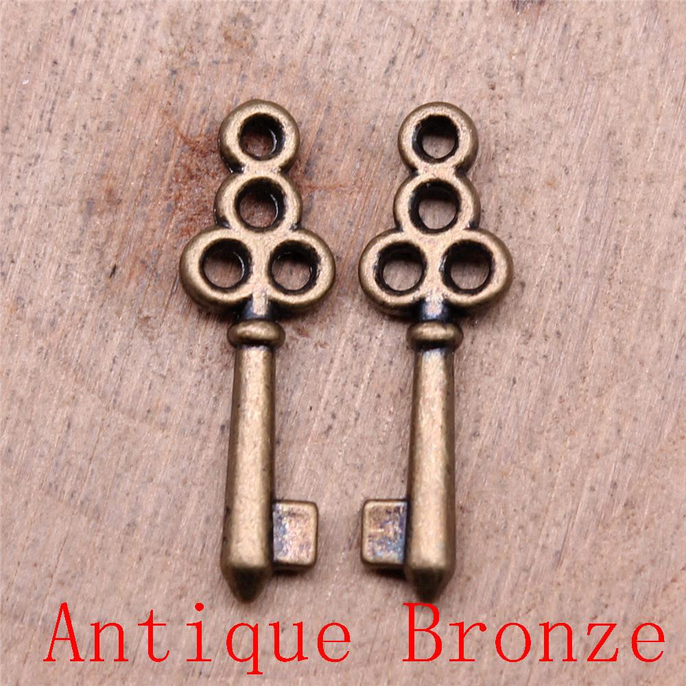 Classic Key Shaped Charms Pendant For Bracelet Necklace Jewelry Making Craft Findings