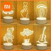 Romantic Love 3D Acrylic Led Lamp for Home Children's Night Light Wedding Decoration Birthday Party Valentine's Day Bedside Lamp