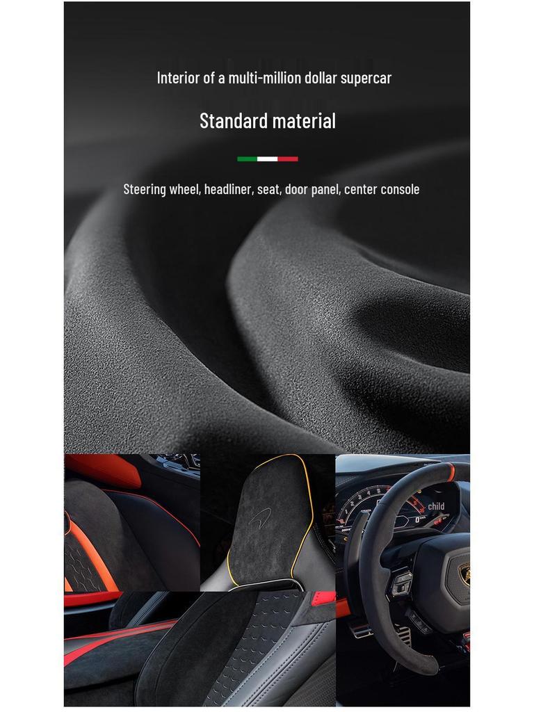 Tesla Model Y/3 Suede Steering Wheel Cover - Car-Specific Design
