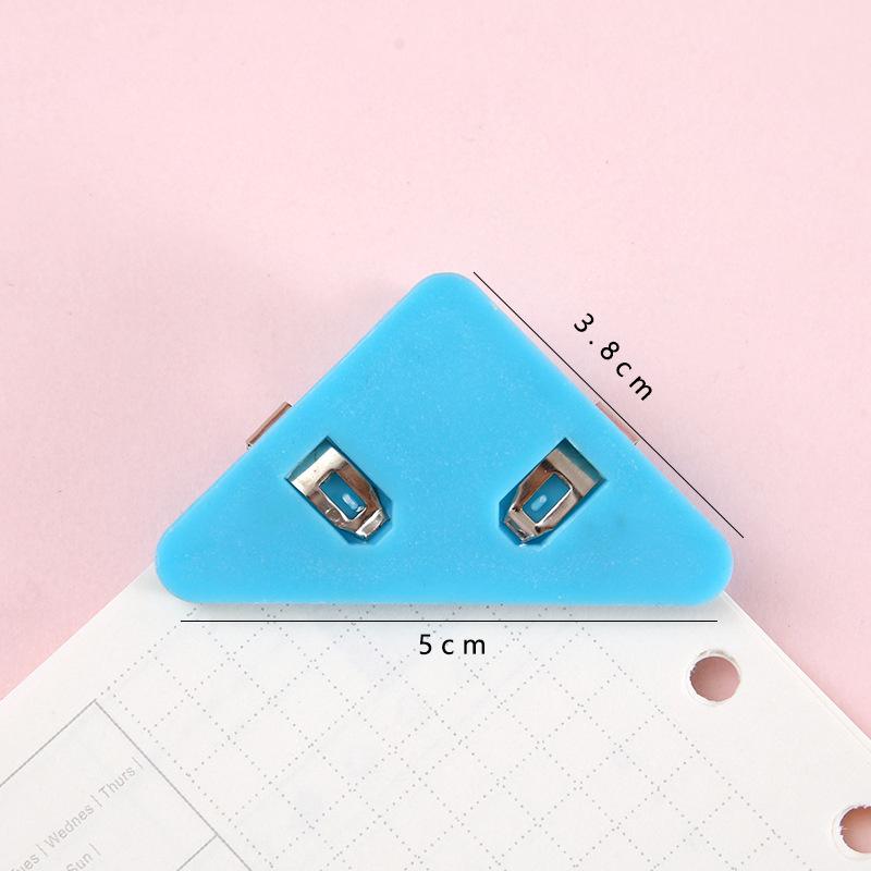 Triangle Book Page Corner Clips, Colored Transparent Triangle/Binder Clips For Organizing Papers Preventing Page Curling