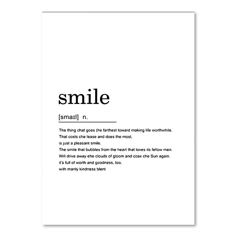 Schwarz-weißes Lebenszitat auf Leinwand, Gemälde im skandinavischen Stil, Liebesposter und Druck, nordische Wandbilder für Wohnzimmer, Heimdekoration