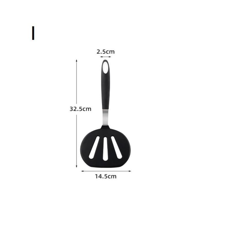 Frying Shovel Leaking Shovel Cooking Utensils Stainless Steel Silicone Kitchenware Fried Fish Steak Spatula Cooking Tool