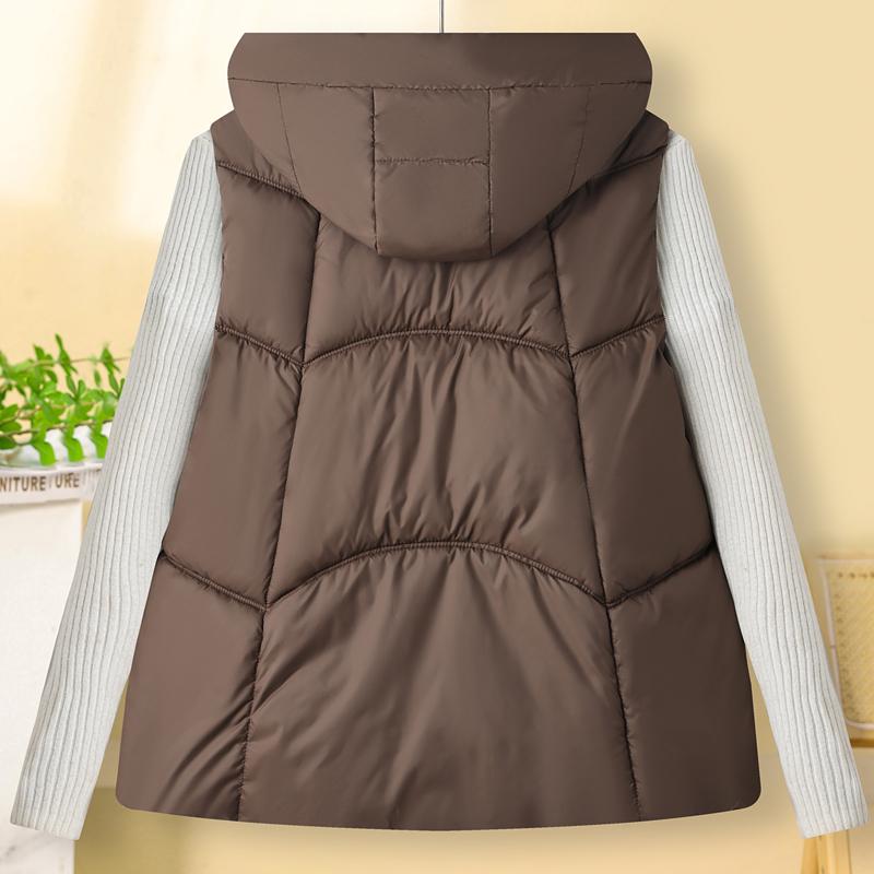 Fashion Winter Warm Vest Woman Sleeveless Parka Casual Thick Women's Jackets